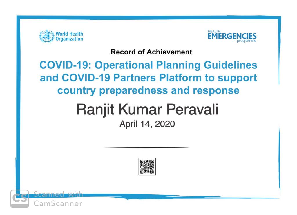 dr ranjit certificate